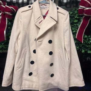 Tommy Hilfiger Double Breasted Wool Peacoat